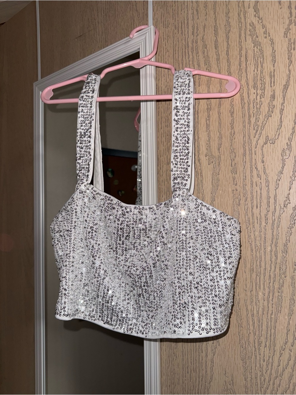 SHEIN Sequin Cropped Top